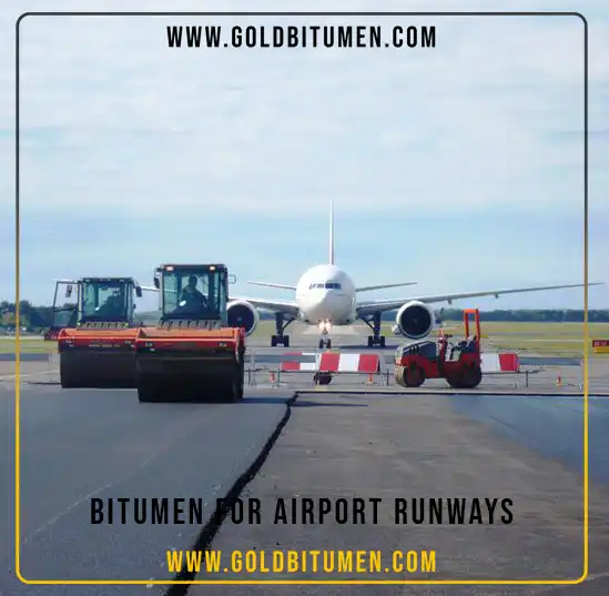 Heavy duty rollers applying high-performance grade bitumen for airport runways to meet strict aviation engineering requirements