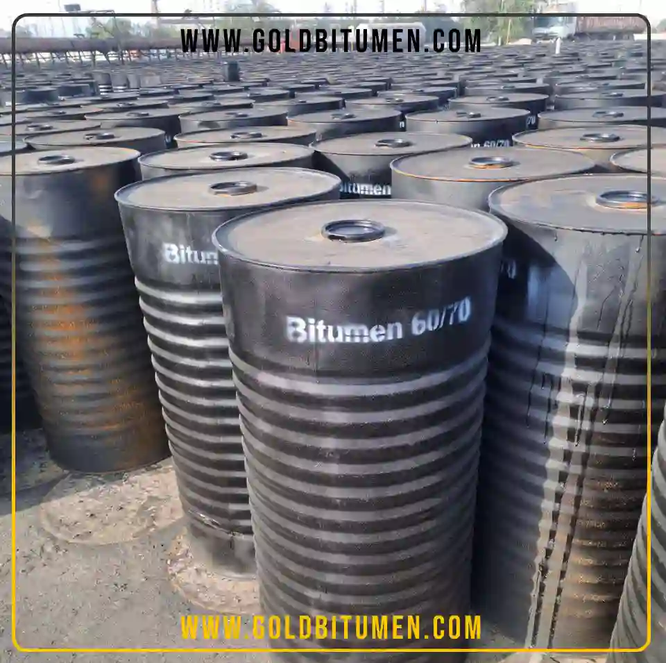 Large inventory of bitumen 60/70 steel drums highlighting supply and demand in the bitumen market in Afghanistan