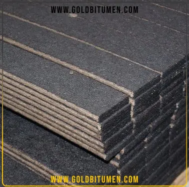 Stack of flexible bitumen expansion joint boards ready for durable concrete and pavement construction
