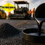 Pouring hot liquid bitumen on asphalt surface for accurate quantity calculation and material estimation in road construction projects